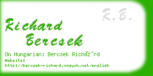 richard bercsek business card